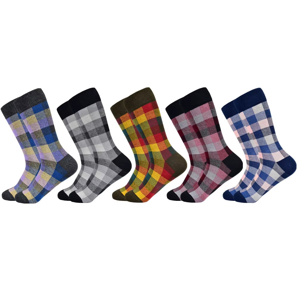 New Men'S Socks Casual Business Dress High Quality Happy Combed Cotton Socks Fashion Funny plus Size Men Gift Socks