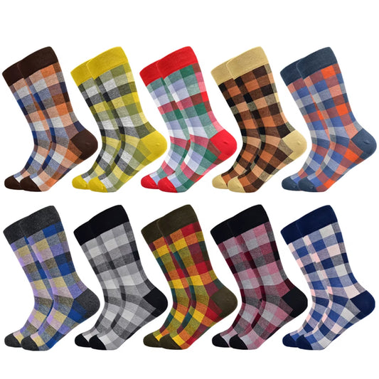 New Men'S Socks Casual Business Dress High Quality Happy Combed Cotton Socks Fashion Funny plus Size Men Gift Socks