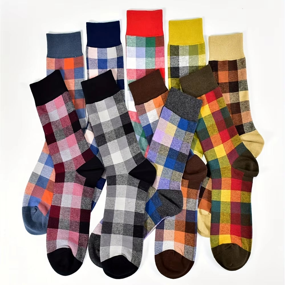 New Men'S Socks Casual Business Dress High Quality Happy Combed Cotton Socks Fashion Funny plus Size Men Gift Socks